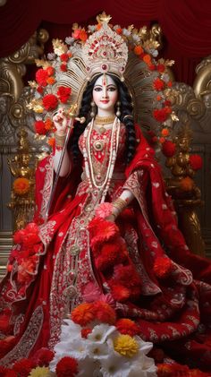 Sarwati Mata Pic, Sarsvati Ma Photo, Mata Parvati Images, Sorosoti Maa, Laxmi Goddess Wallpapers, Devi Rukmini, Lakshmi Wallpaper, Goddess Of Strength, Bal Krishna Video