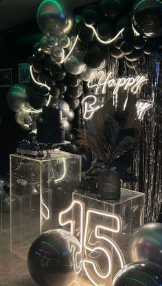 an image of a birthday decoration with balloons