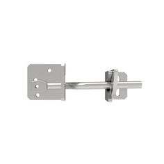 an image of a metal door handle on a white background with clipping for the latch