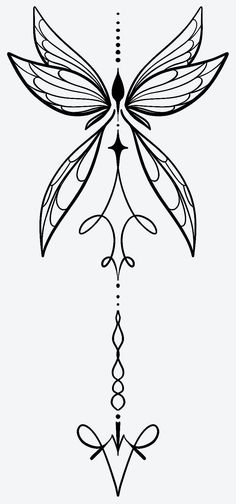 a black and white drawing of a dragon with wings on it's back legs