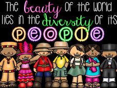 the beauty of the world lies in the diversity of its people clip art for teachers