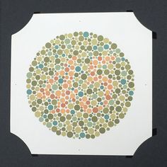 an image of a circle made out of circles on white paper with black border around it