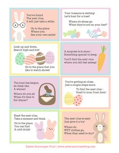 an easter card with some bunny sayings on it