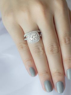 Engagement Rings, Dream Engagement Rings, Classic Engagement Rings, Proposal Ring, Engagement Ring Styles, Dream Rings, Ring Ideas, Minimalist Rings, Classy Ring Cushion Moissanite Engagement Ring, Cushion Cut Moissanite, Mother Christmas Gifts