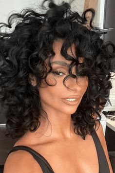 curly hairstyles, medium hair, hair lengths Shoulder Curly Haircuts, Volume Curls Medium Hair, Curly Face Framing Layers, 2c Curls, Curly Hairstyles For Medium Hair, Curled Hairstyles For Medium Hair, Medium Length Curls, Healthy Curls, Shoulder Length Curls