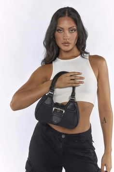 Peta And Jain Wilde Handbag Black by Selfie Leslie Jeans And A Crop Top, Peta And Jain, Coffee Dates, Coffee Date, Handbag Black, Black Nylon, Nylon Bag, Black Nylons, Peta