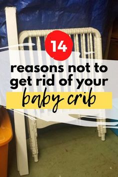 What To Do With An Old Crib, Old Crib Ideas, Crib Spring Repurpose, Reuse Cribs, Upcycle Crib, Crib Repurpose, Repurposed Crib, Crib Bench, Crib Diy