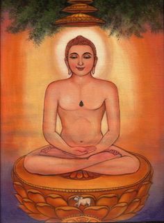 a painting of a person sitting in a lotus position