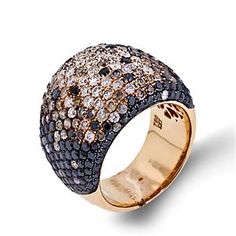 Shop online Arthurs Collection RAD-16975 Diamond Pave Set 18K - Rose Gold Womens Wedding bands  at Arthur's Jewelers. Free Shipping Elegant Yellow Gold Diamond Ring With Black Diamonds, Luxury Black Diamond Round Jewelry, Fine Jewelry Yellow Gold Diamond Ring With Black Diamonds, Luxury Yellow Gold Rings With Black Diamonds, Luxury Black Diamond Ring, Yellow Gold Rings With Black Diamonds, Yellow Gold Jewelry With Black Diamonds, Wedding Black Diamond Ring, Jewelry With Black Diamonds In Round Cut