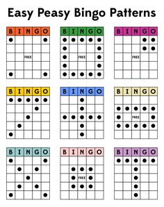 printable easy peasy bingo patterns for the ukulele and ukulele