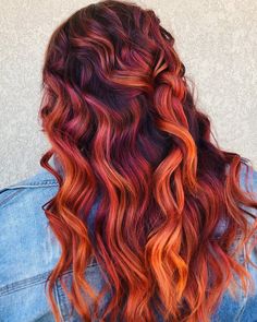 Fall Halloween Hair Color, Autumn Leaves Hair Color, Halloween Hair Color Ideas For Brunettes, Autumn Hair Colour Ideas, Vibrant Spring Hair Color, Autumn Hair Colors 2023, Fall Themed Hair Color, Fall Hair Color Ideas 2023, Fall Hair Colors Vivid