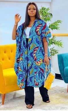 Ankara Kimono Dress, Ankara Kimono Jacket, African Print Kimono, Ankara Kimono, Dress African Print, Ankara Jackets, Women Kimono, Kimono Style Jacket, African Fabric Dress