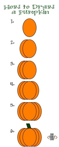 an image of how to draw pumpkins with numbers on it and the words, how do