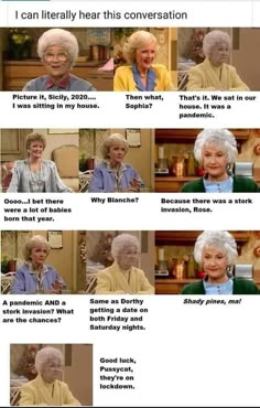 the golden girls are talking to each other about what they're doing in their lives