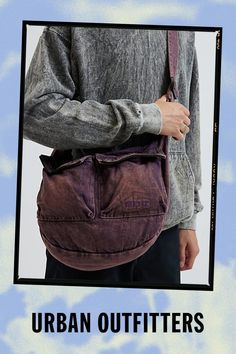 Acid wash crossbody bag by UO's own BDG label. Durable cotton canvas bag with zippered pockets and an adjustable webbing shoulder strap. Urban Outfitters exclusive. Features Crossbody bag from BDG Acid wash cotton canvas Utility style pockets Adjustable webbing strap UO exclusive Content + Care 100% Cotton Spot clean Imported | BDG Acid Wash Crossbody Bag in Washed Purple, Men's at Urban Outfitters Hobo Canvas Bag With Pockets, Utility Cotton Bags With Functional Pockets, Urban Style Acid Wash Relaxed Fit Hoodie, Streetwear Canvas Bags With Pockets, Streetwear Cotton Bags With Pockets, Cotton Streetwear Bags With Pockets, Large Capacity Canvas Shoulder Bag For Streetwear, Urban Acid Wash Long Sleeve Hoodie, Functional Canvas Bags For Streetwear