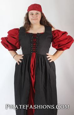 Irish Tavern Dress – Pirate Fashions Pirate Dress Older Female, Women Pirates, Bar Maid, Court Outfit, Steampunk Pirate, Pirate Fashion, Over Dress, Medieval Costume, Fantasy Fashion