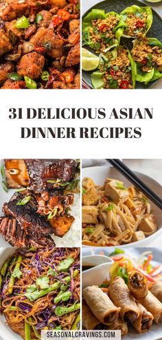 Craving your favorite Asian dishes? No need to spend hours in the kitchen as I bring you this collection of easy Asian recipes for dinner you can make on a busy weeknight without scrimping on flavor! Full of delicious Asian flavors like basil, ginger, garlic, cumin, and more. There's nothing better than a savory Asian noodle dish topped with ground beef, chicken, or pork. Let's just hope you have leftovers! Easy Asian Inspired Dinner, Popular Asian Dishes, Asian Main Dishes, Dinner For A Hot Day, Healthy Authentic Asian Recipes, Asian Dishes Easy, Asian Recipes For Dinner, Asian Style Dinner, Dinner Recipes Asian