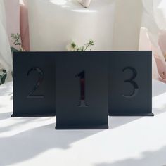 the table is set up with three black numbers