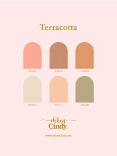 the different shades of terracotta