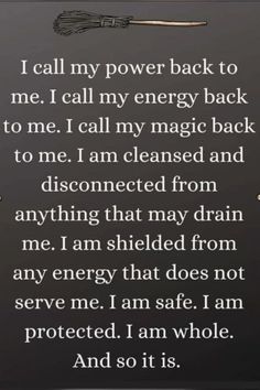 I Call My Power Back, Daglig Motivation, Spirituality Affirmations, Witch Quotes, Power Back, Witch Spirituality, Magic Spell Book, Wiccan Spell Book, Witchcraft Spell Books