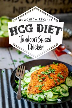 P2 hCG Protocol Main Meal Recipe: Tandoori Spiced Chicken - 191 calories - hcgchicarecipes.com - protein + veggie meal - hcg diet phase 2 recipe hcg diet p2 recipe hcg protocol main meal idea hcg diet chicken recipe hcg diet cucumber recipe hcg diet onions recipe hcg diet lunch recipe hcg diet dinner recipe Recipe Low Calorie, Chicken Cucumber, Metabolic Reset, Diet Protein, Veggie Recipe, Plane Food