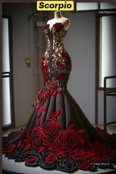 Fae Ball, Vampire Ball, Oc Things, Black And Red Dress, Goth Vibes, Glamouröse Outfits, Spring Fashions, Dresses Quince, Clothes Making