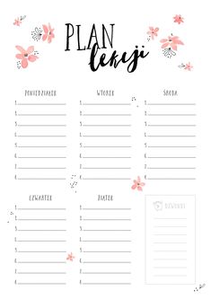 a printable planner with pink flowers and the words plan exisit on it