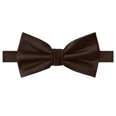 From our brand, is this espresso solid color men's regular sized classic pre-tied knotted banded bow tie with a silk finish. Bow measures a regular 4.75 inches long by 2.5 inches high. Fully adjustable band fits up to a 22 inches neck.

Well made with nice body and weight. Long lasting quality product works great with tuxedos, uniforms, dress shirts and more.   Color:                                                               Also Available As: Classic Adjustable Bow For Business, Adjustable Classic Bow For Business, Classic Pre-tied Satin Bow Tie, Classic Adjustable Solid Color Bow, Classic Adjustable Solid Bow, Classic Adjustable Satin Bow Tie, Classic Solid Bow Tie, Classic Solid Color Bow With Ties, Classic Solid Suit And Tie Accessories With Decorative Bow