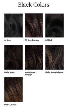 Black Hair Color Chart, Shades Of Black Hair, Soft Black Hair Color, Jet Black Hair Color, Soft Black Hair, Hair Color Guide, Mocha Hair