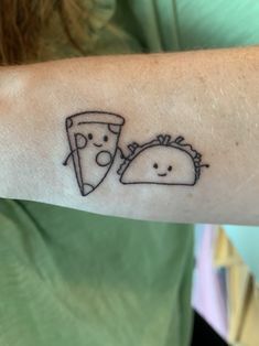 #TattooArt #InkLife #BodyArt #TattooInspiration #InkedUp #TattooLove #TattooedWomen #TattooedMen #InkCommunity #TattooStories Mini Pizza Tattoo, Cute Taco Tattoo, Cute Pizza Tattoo, Matching Taco Tattoos, Taco Tattoo Small Black And White, Small Taco Tattoo, Tiny Taco Tattoo, Matching Pizza Tattoos, Small Pizza Tattoo