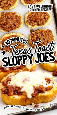 an advertisement for sloppy joes with the title