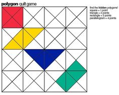 an image of a quilt pattern with different colors and shapes on it's sides