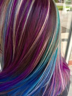 Underlights Hair, Rainbow Hair Color, Cute Hair Colors, Hair Color Crazy, Multicolored Hair, Beautiful Hair Color, Awesome Hair, Bright Hair, Funky Hairstyles