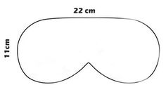 the measurements for an eye mask