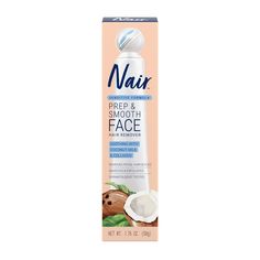 Our 1 step sensitive formula for creating the perfect canvas for skincare and makeup application. Nair Prep & Smooth Face is the easy, touch-free, mess-free way to exfoliate your skin and remove your fuzz. Infused with skin loving ingredients including soothing coconut milk and collagen, this revolutionary formula is here to transform your derma planning routine. The ergonomic applicator applies the hair removal cream with ease. So you can ditch the blades and enjoy long-lasting, smooth, simply Nair Hair Removal, Natural Hair Removal Remedies, Facial Hair Removal Cream, Face Exfoliating, Face Hair Removal, Depilatory Cream, Unwanted Facial Hair, Smooth Face, Facial Hair Removal