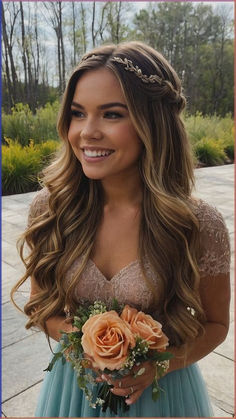 Hair For A Bridesmaid, Black Hair Formal Hairstyles, Prom Hairstyles For Medium Length Hair Bow, Homecoming Hairstyles Hair Down, Bridesmaid Hairstyles Half Up Half Down Braid Medium Lengths Long, Hair Styles For Bridesmaids Half Up Half Down, Simple Wedding Hair Bridesmaid, Wedding Hairstyles Half Up Half Down Long Hair, Hoco Hair Styles 2024