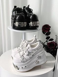 ♡ Future Effect ♡ - Punk Platform Shoes – Heart of Doll Grunge Platform Shoes, Outfits And Where To Buy Them, Platform Shoes Aesthetic, Kawaii Platform Shoes, Doll Shoes Outfit, Cute Platform Shoes, Goth Platform Shoes, Doll Heels, Wishlist Shoes