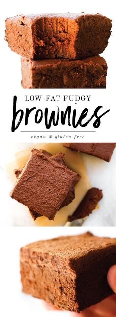 Low Fat Brownies, Vegan Fudge Brownies, Fudgy Vegan Brownies, Vegan Chocolate Frosting, Hclf Vegan, Vegan Chocolate Recipes, Vegan Fudge, Vegan Brownies