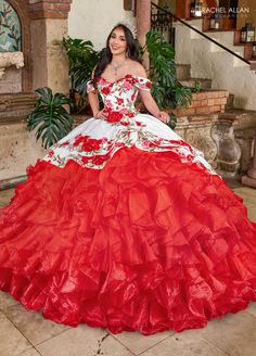 Red Charro Quince, Red Prom Dress Elegant, Floral Ballgown, Quinceanera Shoes, After Wedding Dress, Charro Quince, Xv Dresses