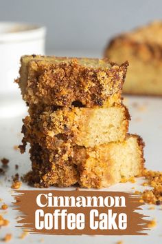 The easiest cinnamon coffee cake recipe featuring a soft, fluffy cake layered with a rich cinnamon swirl and topped with a buttery crumb for the perfect breakfast or dessert. Dessert For Birthday, Cozy Soup, Cinnamon Coffee Cake, Cake Homemade, Coffee Cake Recipe, Cinnamon Coffee, Healthy Breakfast Recipes Easy