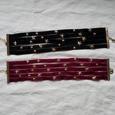 Black &/Or Burgundy Velvet Choker With Gold Tone Stars. Possibly From Free People, I Forget. Unworn. Very Cute. $14 For Both Or $9 For Single. Please, If You Want A Single I Will Make Another Listing For You. Velvet Choker Necklaces, Vendor Booth, Jewelry Wardrobe, Burgundy Velvet, Velvet Choker, Natural Fibers, Lady In Red, Womens Jewelry Necklace, Black Red