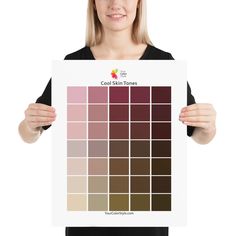 Cool Skin Tones Chart– Your Color Style Skin Tones Chart, Light Olive Skin Tone, Skin Tone Chart, Grey Hair And Glasses, Your Color Style, Olive Skin Tone, Warm Skin Tone, Cool Skin Tone, Colour Consultant