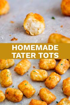 homemade tater tots are the perfect appetizer for any party or special occasion