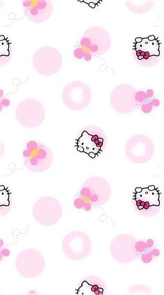 hello kitty wallpaper with donuts and flowers