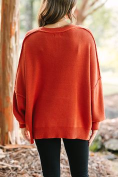 This oversized sweater is giving us all of the fall vibes! It's just so cozy and comfy! We think this is the perfect sweater for running errands, lounging around, or just any day of the week you want to be ultra comfy while still looking cute!
Round neckline
Long dolman sleeves
Split hem on sides
Cozy knit fabric
Oversized fit
Generous stretch
Sydney is wearing the small. Clay Orange, Dolman Sweater, Clay Color, Mint Julep Boutique, Pink Clay, The Bubble, Cozy Knit, Favorite Sweater, Classic Chic