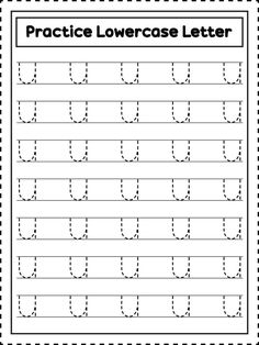 practice lowercase letter u worksheet