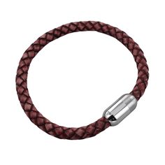 Our Vintage Red Leather Bracelet is a timeless classic. Hard wearing &r robyust, this Vintage Leather Bracelet is perfect to wear every day. The attractive smart red leather is plaited and finished with a high shine and contrasting matt stainless steel magnetic clasp. These bracelets make great gifts and will come presented in a stylish grey suede Reeves & Reeves pouch. This design will fit easily with other styles or give a great effect worn alone. Get the look and treat yourself today. Leather Red Leather Bracelet, August Birthstone Jewelry, July Birthstone Jewelry, Leather Bracelets, Jewelry Ring Box, Men's Jewelry Rings, Pearl Jewellery Earrings, Exclusive Jewelry, Evil Eye Jewelry