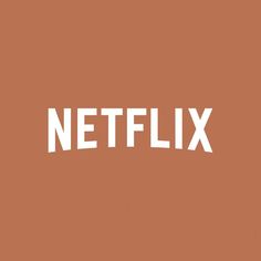 the netflix logo is shown in white on an orange background