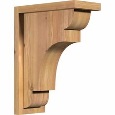 a wooden shelf with two shelves on each side and one in the shape of a rectangle