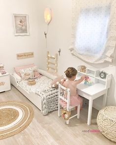 Little Toddler Girl Bedroom, Girl Toddler Bedroom Designs, Small Bedroom Ideas For Toddler Girl, Toddler Baby Girl Room, Small Room Toddler Girl, Toddler Girl Rooms Ideas, Toddler Room Girl Ideas, Toddler Girl Big Girl Room, Mom And Toddler Room Ideas Shared